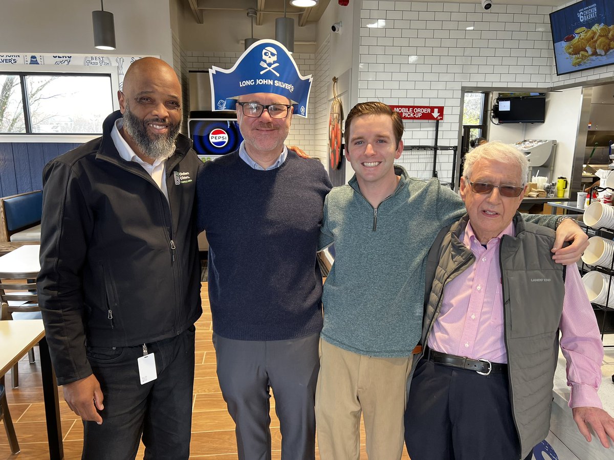 RiverCityTV2's tweet photo. Members of Danville City Council helped open the new @longjohnsilvers at 133 Piney Forest Road today.  The restaurant has been in the River City for over 50 years and just finished a complete rebuild at their current location. https://t.co/1VtqDZBe6d