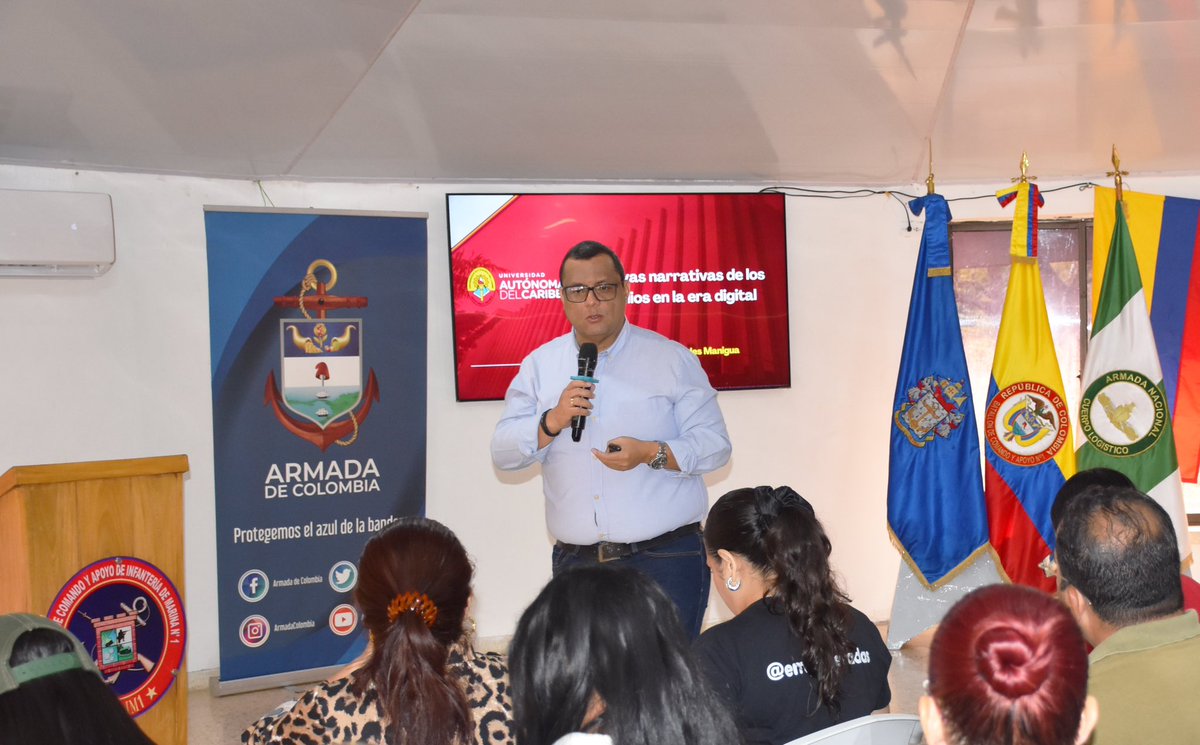 EgresadosUAC's tweet photo. Gracias @ArmadaColombia por la invitación a la jornada formativa en comunicación digital a cargo de nuestro egresado y director del Programa de Comunicación Social - Periodismo @eddwinrobles .

Exaltamos la labor de nuestra egresada @LorayneChona por su trayectoria profesional.👏🏻 https://t.co/ZLYnfMBJRF