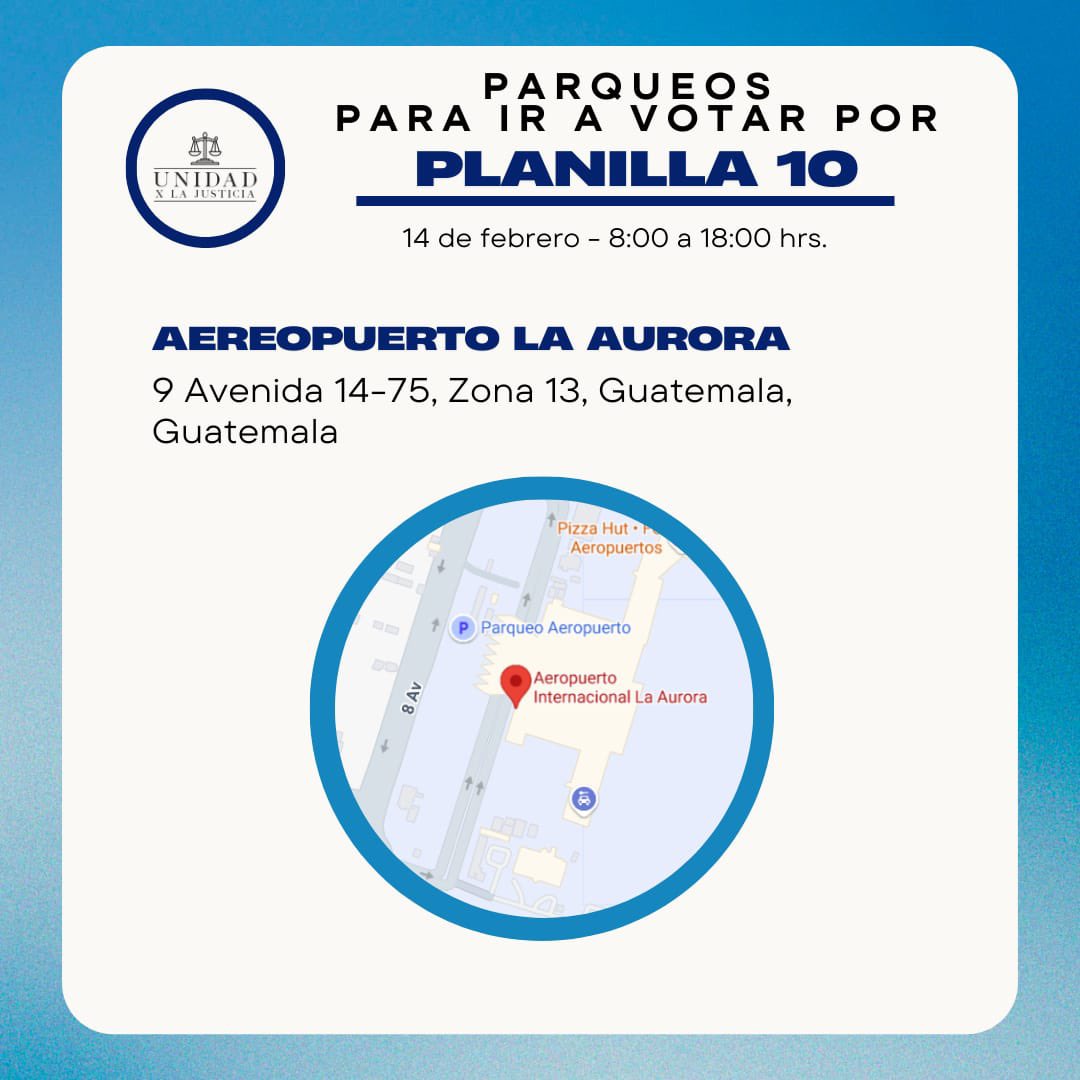 AbogadaPGamez's tweet photo. ¡+1000 PARQUEOS habilitados! Unidos y ordenados, este 14 de febrero daremos el paso hacia la transformación! Comparte esta publicación con tus colegas y no te pierdas la oportunidad de hacer historia votando por la #Planilla10 https://t.co/UAJb9MGdRt