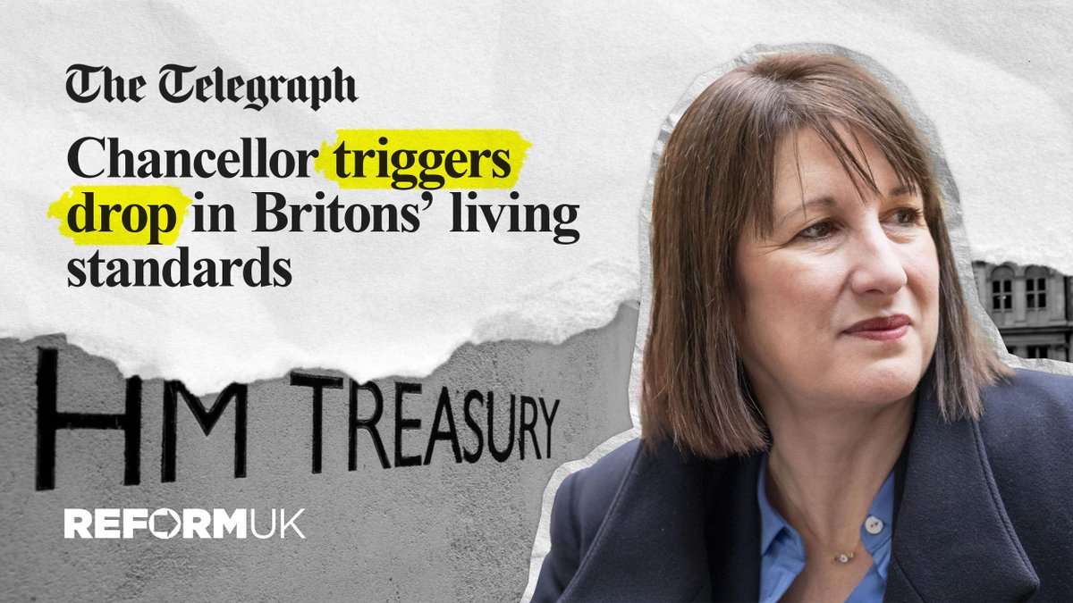 reformparty_uk's tweet photo. Labour are making everyone poorer. They promised growth, instead all they have delivered is a drop in living standards.

Britain needs Reform. https://t.co/zcEZ7781Bm