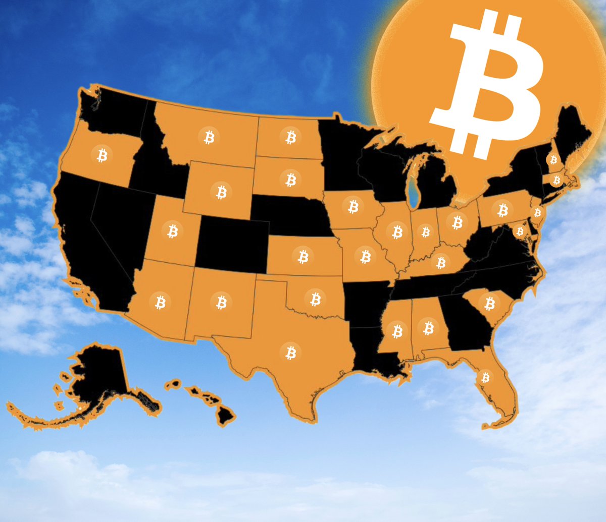 🇺🇸 AMERICA IS EMBRACING #BITCOIN

Soon, the entire map will be orange 🤞🚀