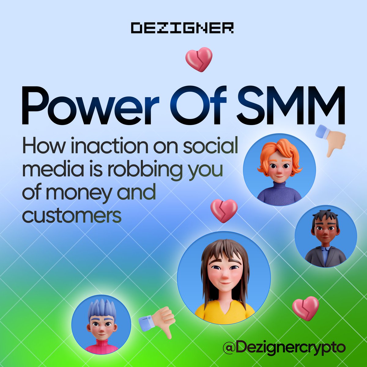 Dezigner (@dezignercrypto) on Twitter photo Social Media in Web3: How inactivity takes your money
At <a href="/CYCLEWeb3/">CYCLE Accelerator</a>, we see the same pattern daily: projects neglecting social media and losing customers. This is happening right now with dozens of companies. 😶
Web3 is all about speed. Trends live for 8 hours. If you're not in Social Media in Web3: How inactivity takes your money
At <a href="/CYCLEWeb3/">CYCLE Accelerator</a>, we see the same pattern daily: projects neglecting social media and losing customers. This is happening right now with dozens of companies. 😶
Web3 is all about speed. Trends live for 8 hours. If you're not in
