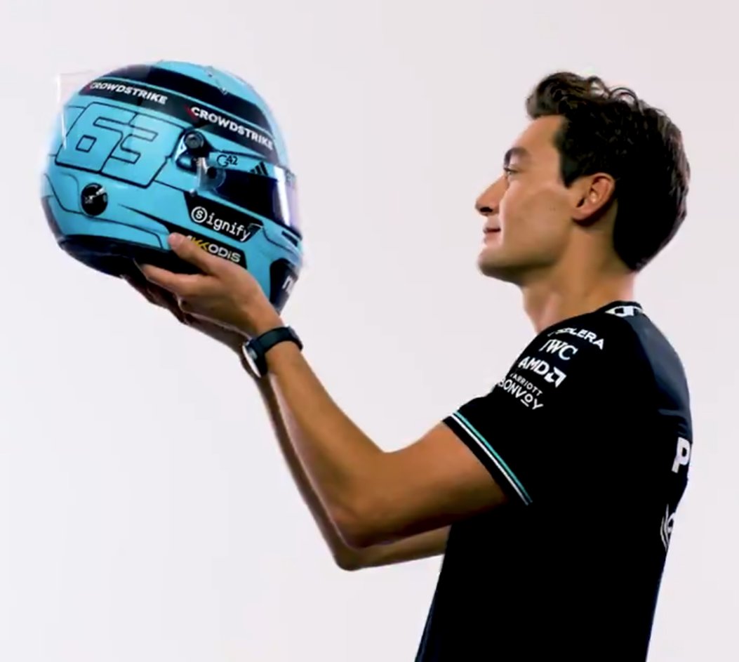 🚨 || George's helmet will match W16's livery perfectly⚫️👀

- Only 5 days 🔛