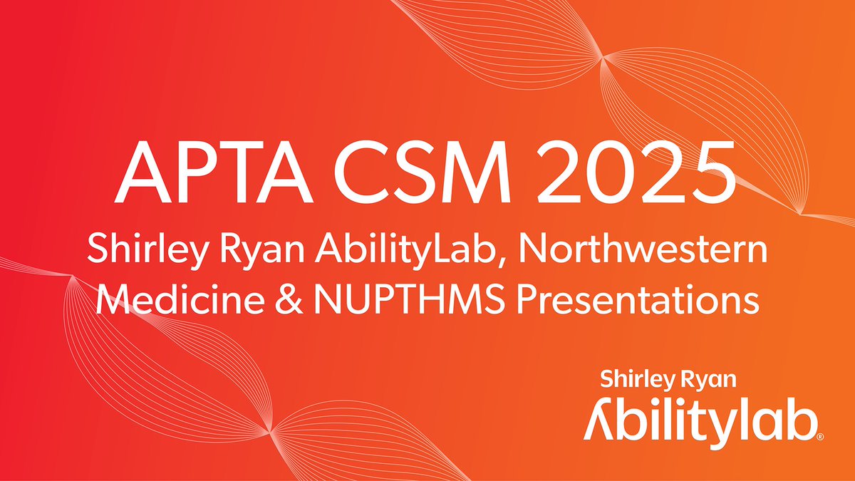 Shirley Ryan AbilityLab (@abilitylab) on Twitter photo Check out the full list of Shirley Ryan AbilityLab & <a href="/NUPTHMS/">Northwestern Physical Therapy</a> speakers at this year’s #APTACSM:
bit.ly/4jTB4Hv Check out the full list of Shirley Ryan AbilityLab & <a href="/NUPTHMS/">Northwestern Physical Therapy</a> speakers at this year’s #APTACSM:
bit.ly/4jTB4Hv