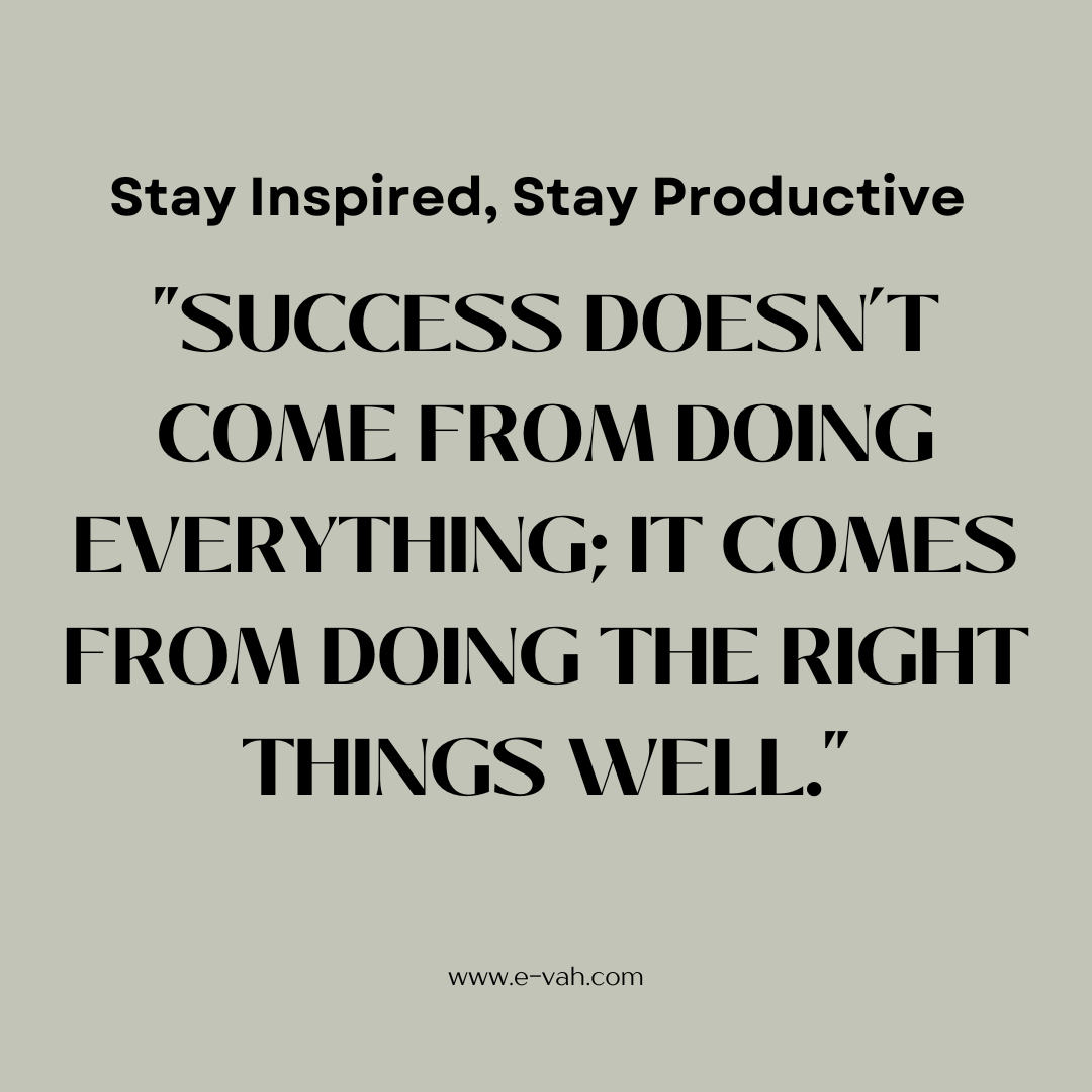 GrowWithEVAH's tweet photo. Success is about doing the right things, not everything. Focus on what matters most this weekend—EVAH can handle the rest. 🚀 #WeekendMotivation #WorkSmart #DelegateToGrow https://t.co/OgsCf7cgEv