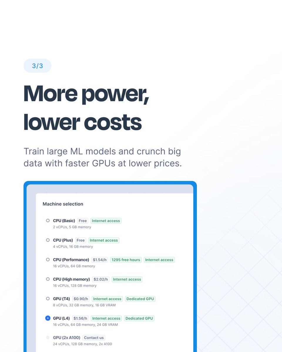 From solo users to data teams—we’ve got huge updates for everyone:

✅ Deepnote Pro plan: More power &amp; compute for individual users
✅ User groups: Smarter team collaboration on Enterprise
✅ New GPUs: Faster, cheaper, and ready for your AI/ML projects

Which update are you most