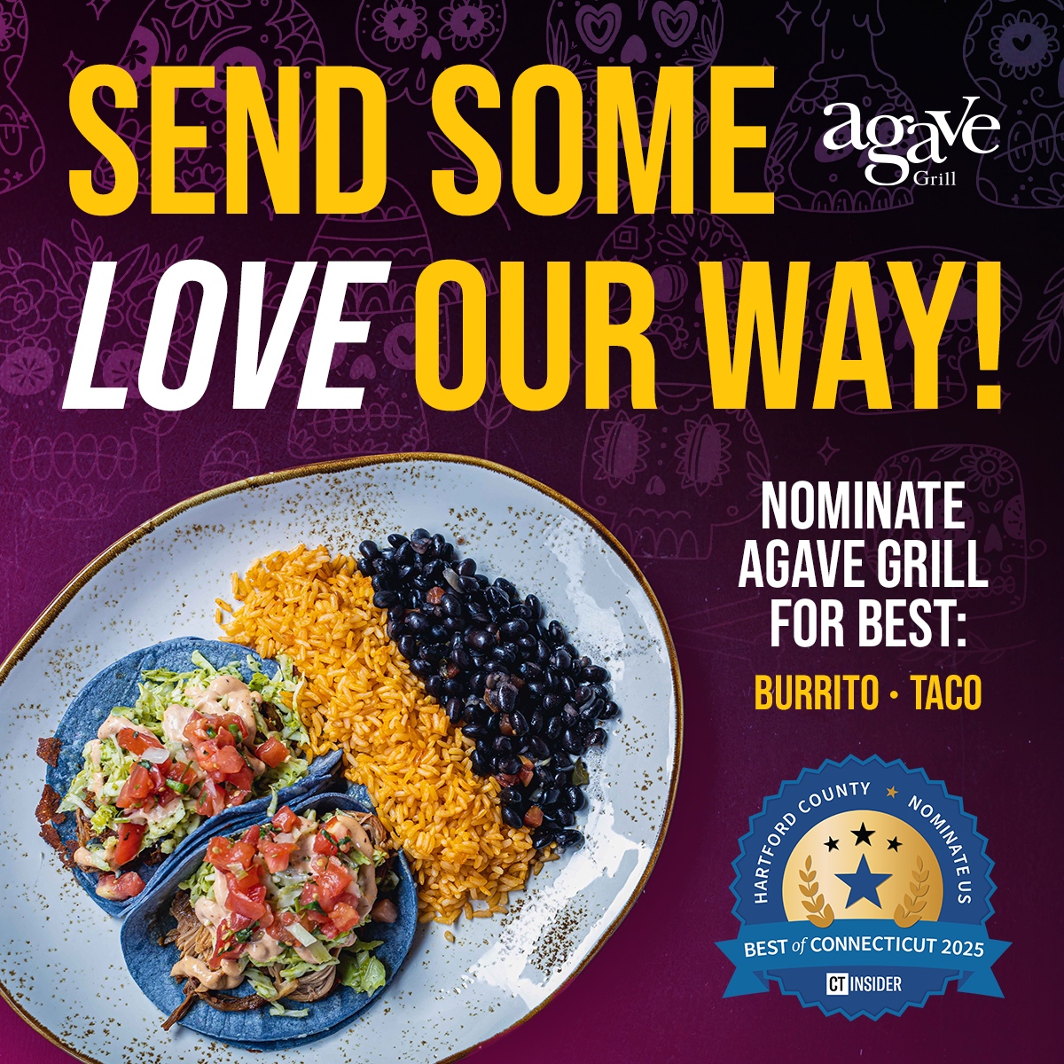 Agave_Grill's tweet photo. Let us know how much we guac in Connecticut Magazine's Best Restaurants!

💃 Nominate us today: https://t.co/PZ93C8RNyP https://t.co/JtZgBpBzID