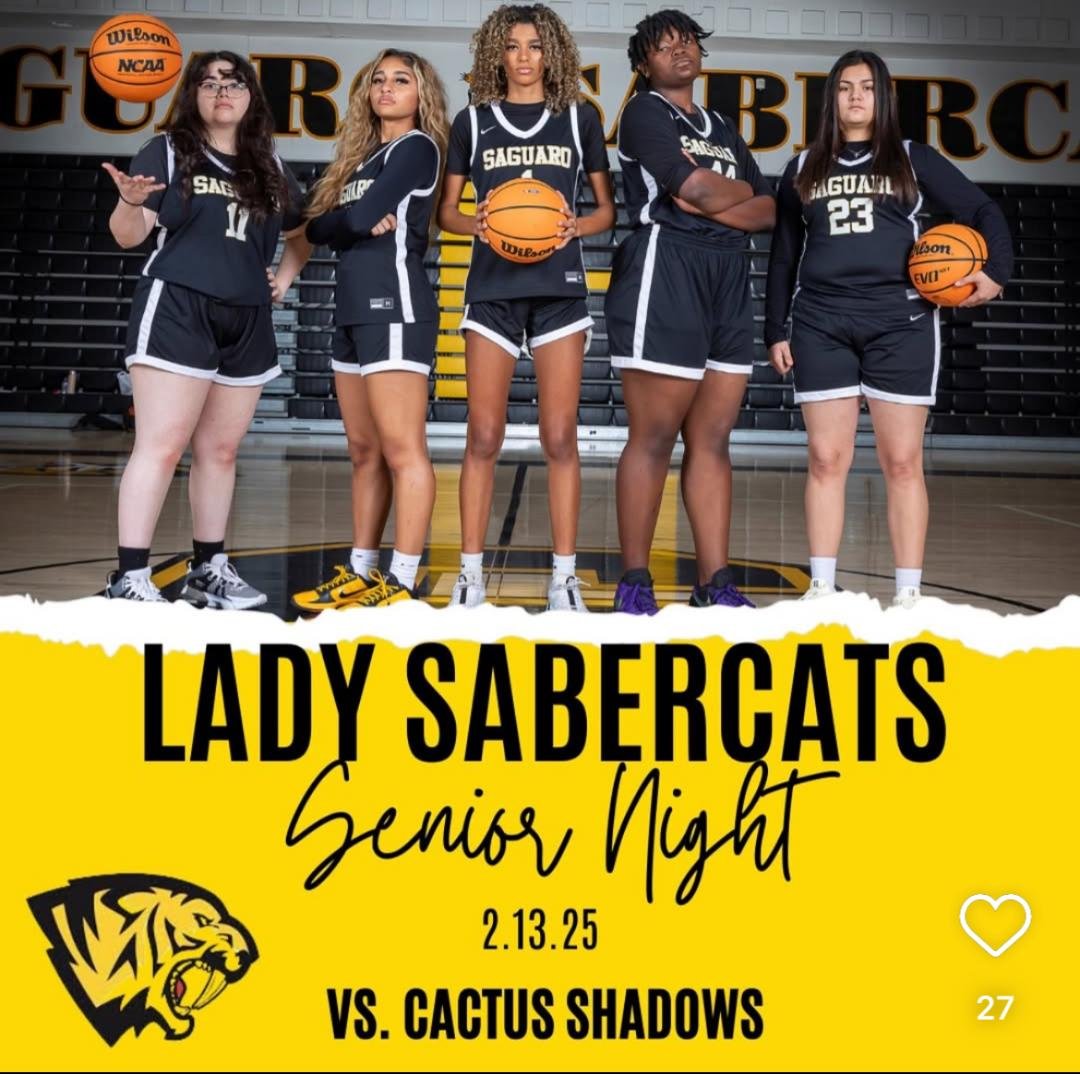Saguaro High School Womens Basketball (AZ) (@saguarowbb) on Twitter photo SENIOR NIGHT TONIGHT <a href="/6/">Adrián Lamo</a>:30 PM SAGUARO HIGH SCHOOL! TUNE IN NFHSNETWORK.COM <a href="/Saguaro_HS/">Sabercat Nation</a> <a href="/SaguaroSUSD/">Saguaro High School</a> <a href="/SaguaroZoo/">SABERCAT ZOO</a> SENIOR NIGHT TONIGHT <a href="/6/">Adrián Lamo</a>:30 PM SAGUARO HIGH SCHOOL! TUNE IN NFHSNETWORK.COM <a href="/Saguaro_HS/">Sabercat Nation</a> <a href="/SaguaroSUSD/">Saguaro High School</a> <a href="/SaguaroZoo/">SABERCAT ZOO</a>