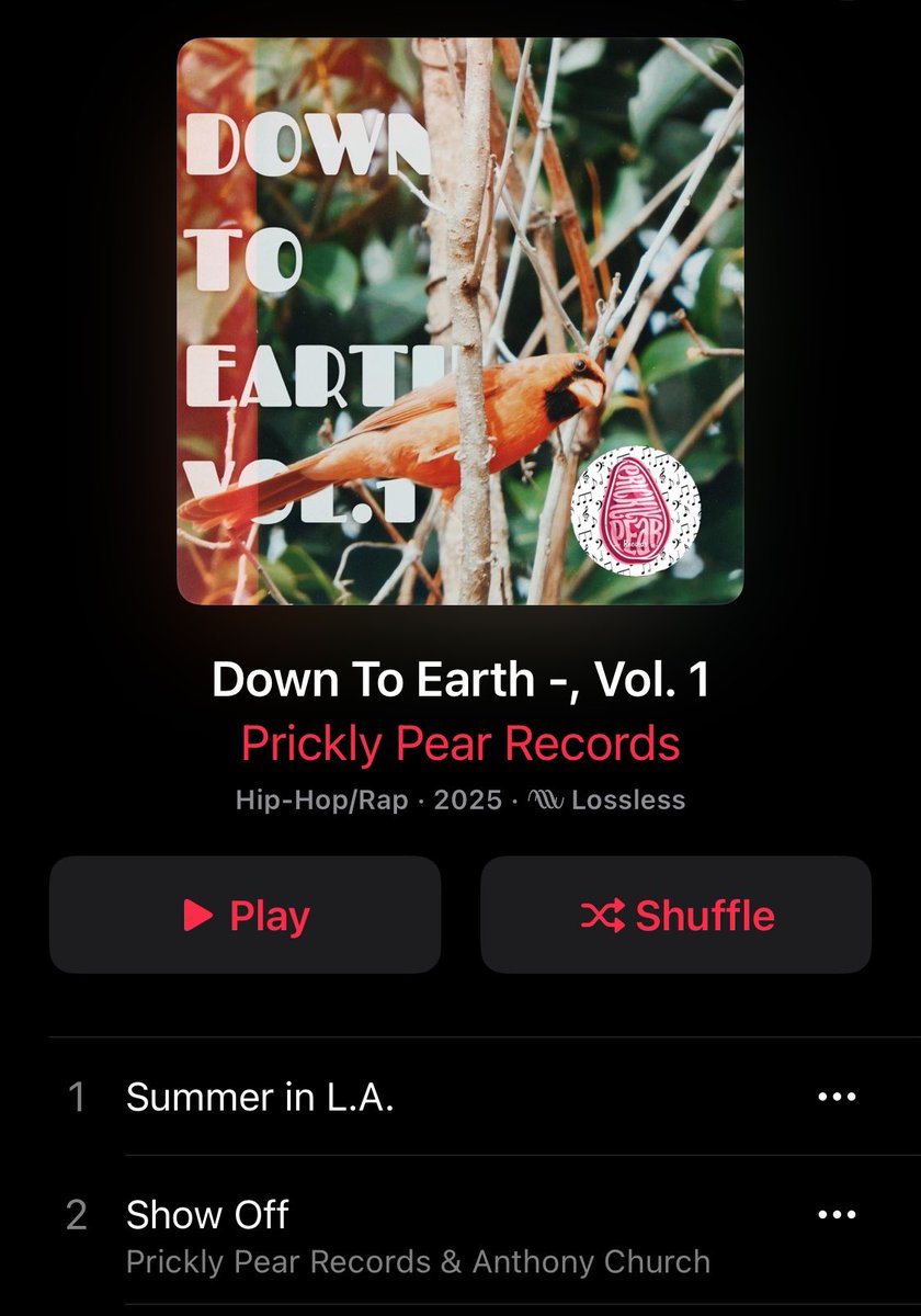 antchurchmusic's tweet photo. Happy to be featured on the new @PricklyPearRL compilation “Down to Earth, Vol. 1” out today on all platforms! 😌

Hear me on track 2 “Show Off” 🙌

Have a listen via the link here 👉 https://t.co/SyWxphhu9v https://t.co/eeKt2froxR