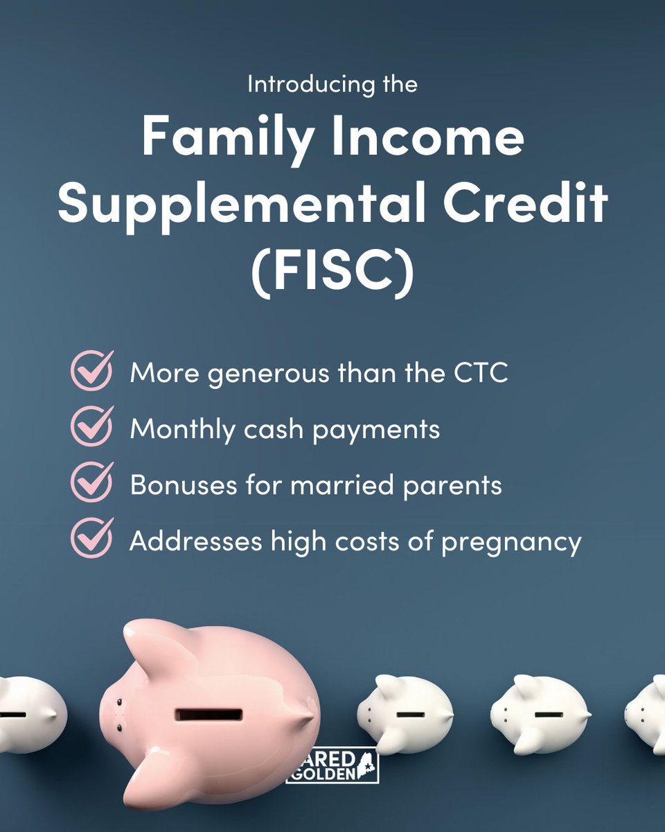 RepGolden's tweet photo. Middle-class families need help. My new plan replaces the Child Tax Credit with more generous, targeted monthly payments that give parents real choices about the best way to raise their kids.

Learn more: https://t.co/kHuhWHIC0f https://t.co/AFEznl1jIp