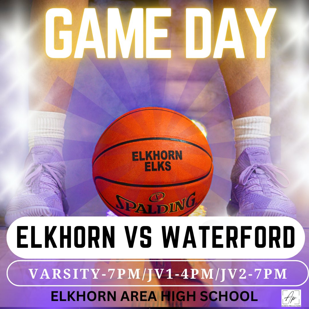 Home again tonight!

📍 Elkhorn Area High School
🆚 Waterford
⏰ 7:00 PM
🎥 youtube.com/@eahsyoutube90…

Play hard, play smart, play together!

GO ELKS! 🟣🟡
