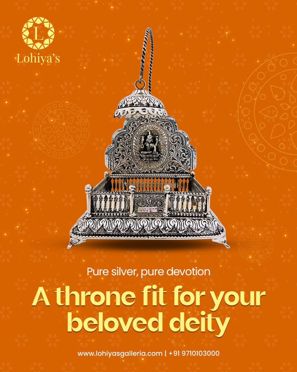 LohiyasG's tweet image. Grace your deity with divine elegance ✨🌿 A throne crafted in pure silver, symbolizing devotion and heritage.

For pricing and more information connect +91 97101 03000

 #silverthrone #divinedecor #puredevotion #spiritualart #handcrafted #silvercraft #luxurytemple