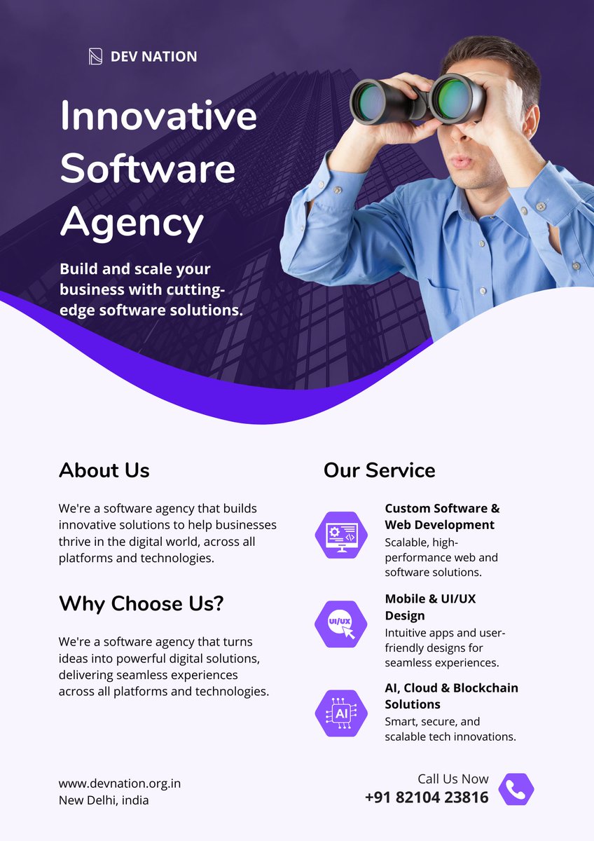 DevNation178044's tweet photo. Transform Your Business with Cutting-Edge Software Solutions! 💻✨

At Dev Nation, we specialize in #innovative Custom #Software Solution, Whether you're a #startup or an #enterprise, our expert team ensures seamless digital experiences across all platforms.
#SoftwareDevelopment https://t.co/bkgJxxuiYQ