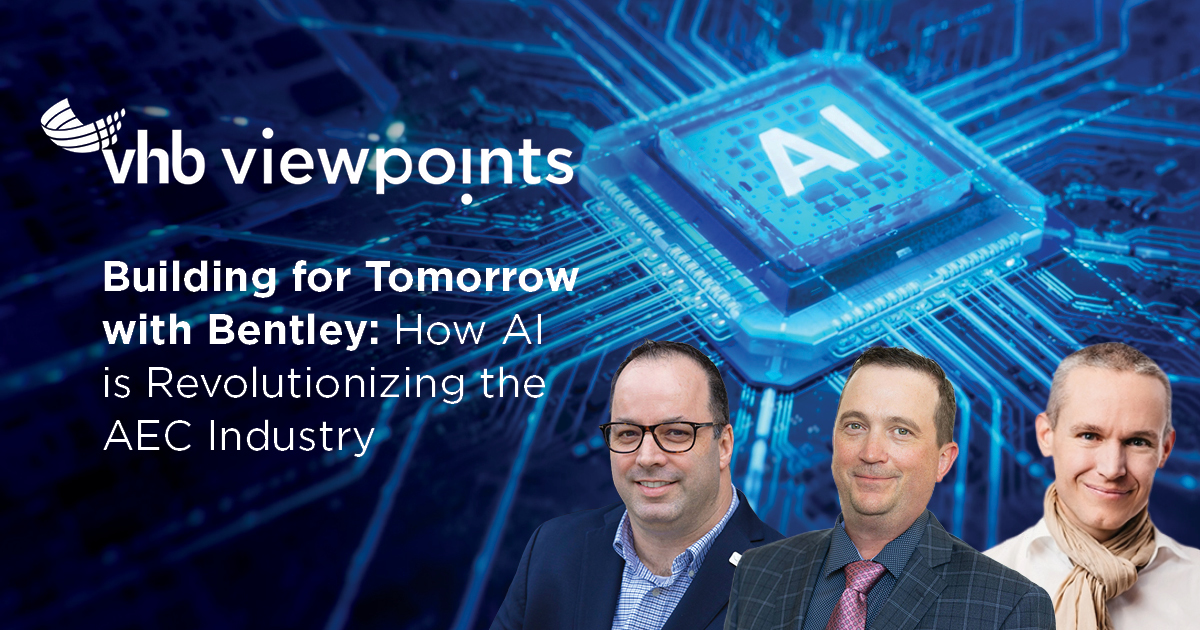 VHB (@vhbnow) on Twitter photo Julien Moutte of <a href="/BentleySystems/">Bentley Systems, Inc</a> joins Dave Mulholland and Ryan Noyes for the second conversation in our fascinating #VHBViewpoints Podcast series on how #ArtificialIntelligence is transforming the #AEC industry!
Full episode: bit.ly/3EC2aTC.
#OurPeopleMakeUsGreat Julien Moutte of <a href="/BentleySystems/">Bentley Systems, Inc</a> joins Dave Mulholland and Ryan Noyes for the second conversation in our fascinating #VHBViewpoints Podcast series on how #ArtificialIntelligence is transforming the #AEC industry!
Full episode: bit.ly/3EC2aTC.
#OurPeopleMakeUsGreat