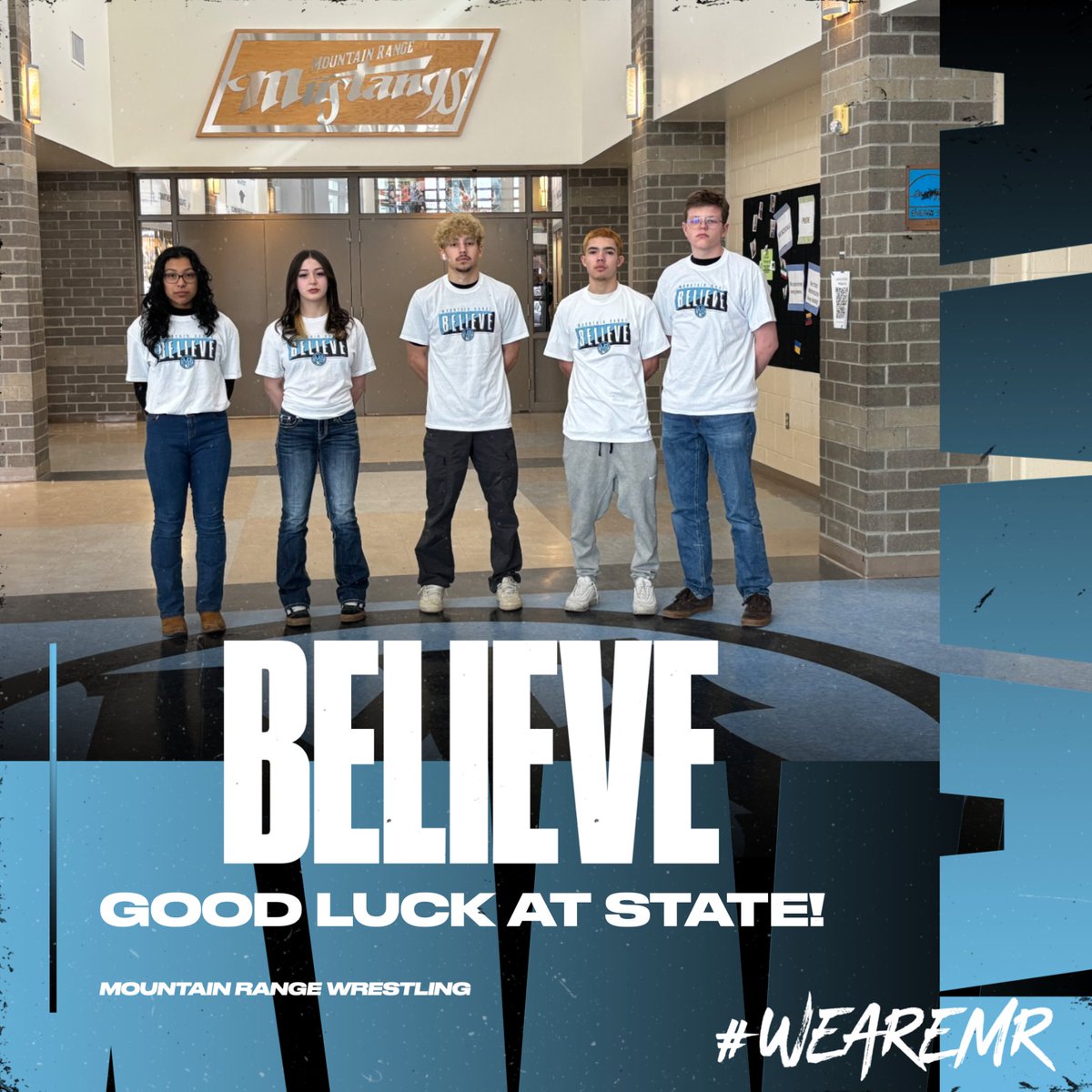 Good luck to all our wrestlers at Ball Arena the next few days! We BELIEVE in you all! #WeAreMR