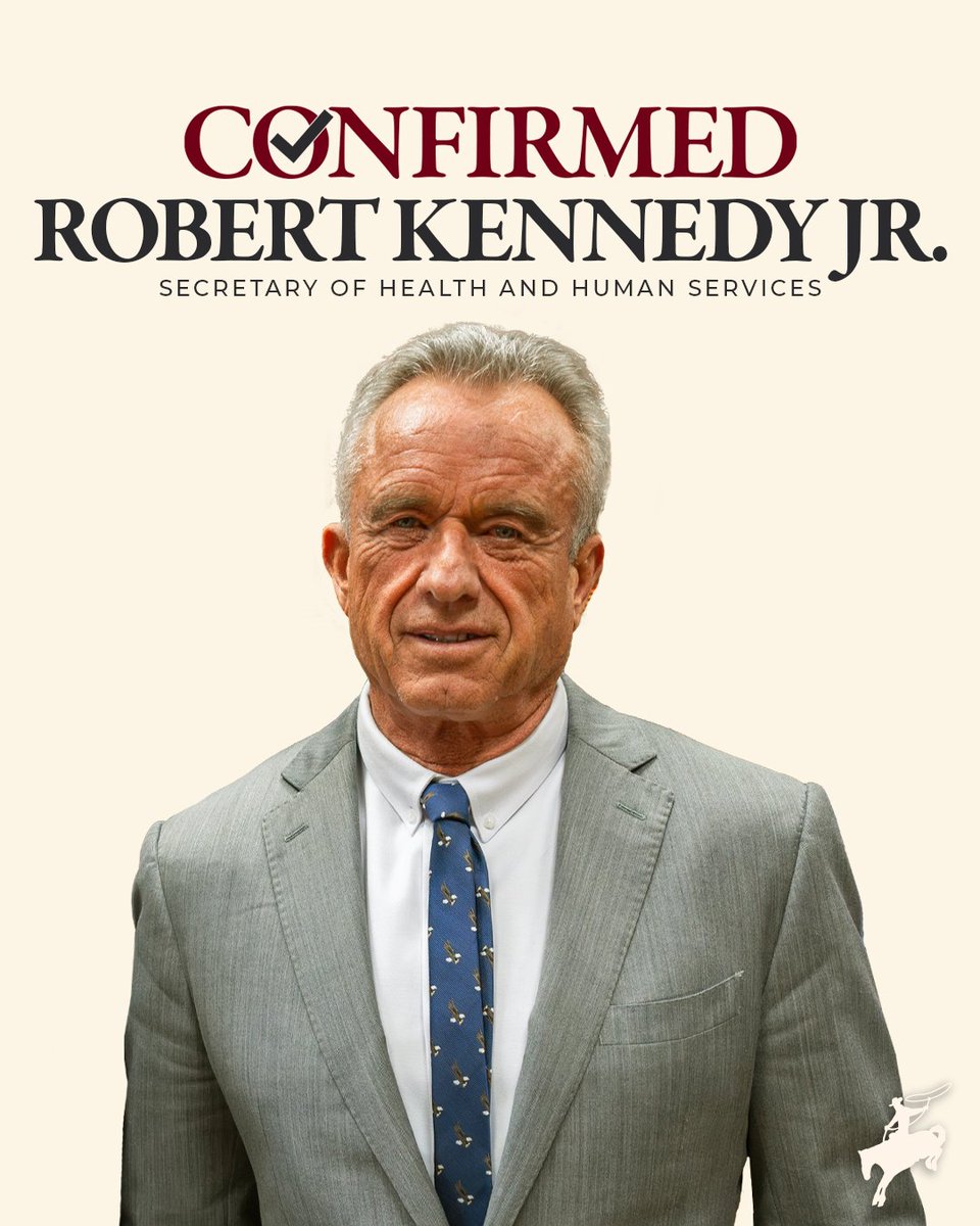 SenJohnBarrasso's tweet photo. Confirmed ✅
Secretary of Health and Human Services @RobertKennedyJr https://t.co/6B6I0R8aVl