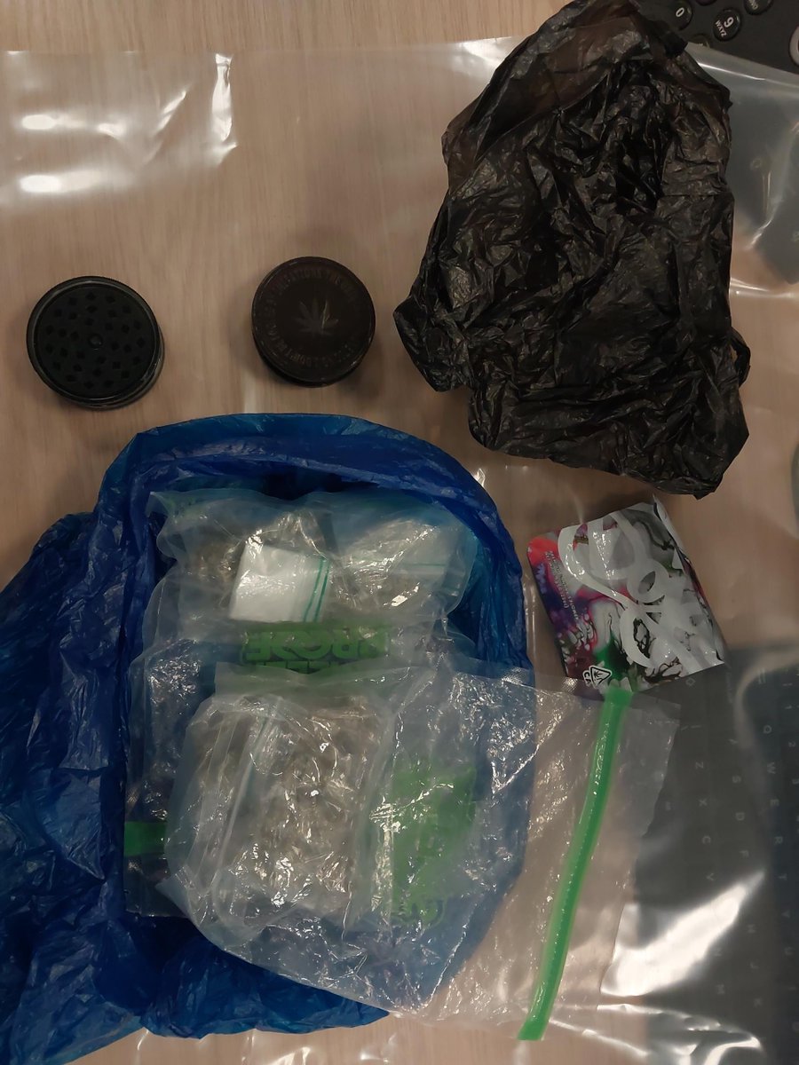 On Sunday PC COSTIN and PC WILSON were in #DuntonGreen when reports of a male acting suspiciously in the park. Detailed description was given the male was located.  A large amount of cannabis and cash was located on the male. He was arrested and taken to custody.