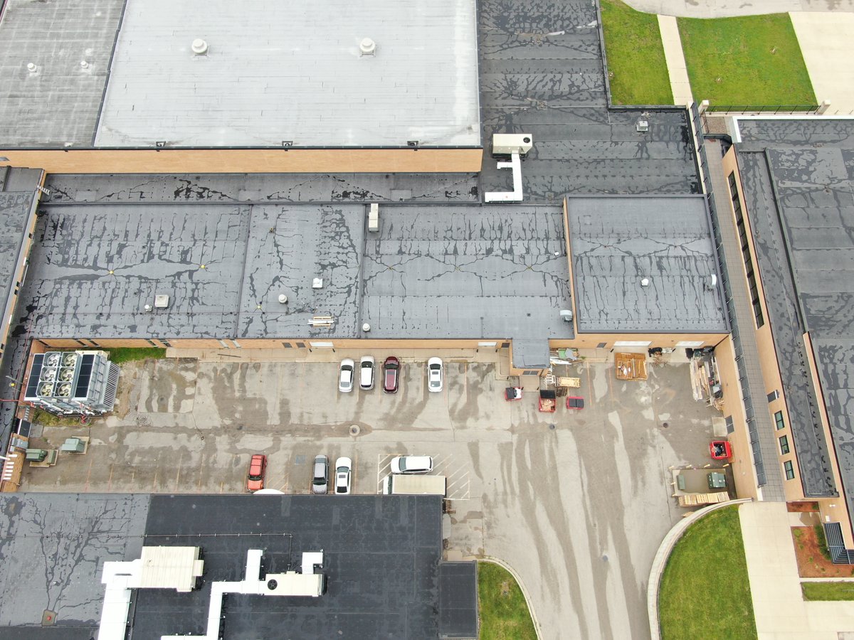ForSureRoofing's tweet photo. Here we have Prairie HS reroof project. Thank you to @shivehattery and @CollegeCSD for working with us on this one. This is a @versico 60mil EPDM roofing system.  Sheet Metal is completed with 24-gauge steel. Give us a call to address your roofing needs at 515-367-7873. https://t.co/jCCKRSBNEY