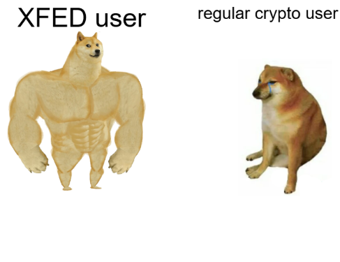 Xfedtoken's tweet photo. When you choose XFED over regular crypto 💪🐶🚀
More: https://t.co/pYzm5eaR07
#XFED #Crypto #Web3 #DeFi https://t.co/MDxbasyMBF