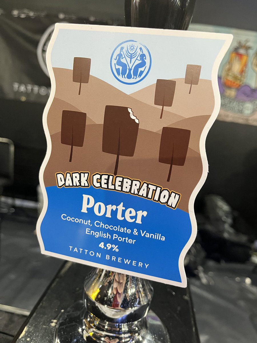 Tatton Brewery Bar Beer of the Day at @gbbfwinter Visitors are loving our DARK CELEBRATION 🍫🥥 -  chocolate vanilla and coconut porter. Get some quick, when it’s gone it’s gone 🍻