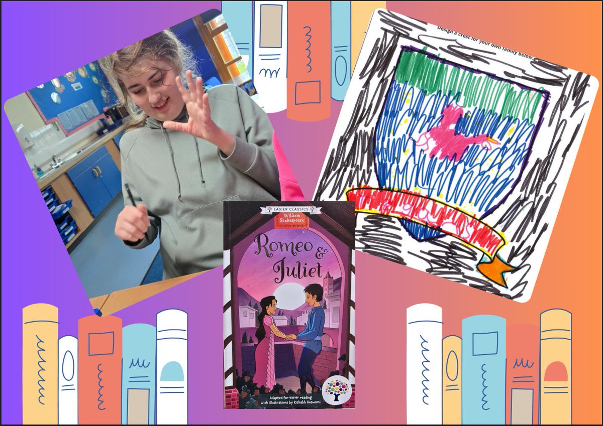 In the lead up to Valentine's Day, Key Stage 4 Book Club have been reading Romeo &amp; Juliet. The students have discovered new words, enjoyed a quiz and designed their own family crests. ❤️