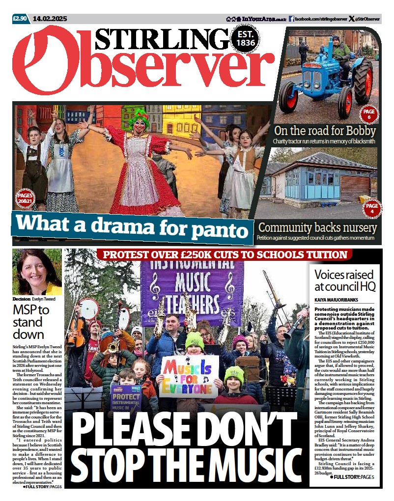 A first look at today's Observer front page.