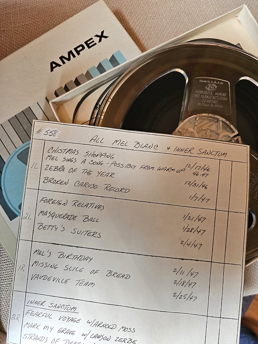 Happy #WorldRadioDay! 🎙️ Before podcasts and streaming, radio was king. A prized gem in my collection is this reel-to-reel of The Mel Blanc Show from 1946. The voices of that era didn’t just entertain—they shaped the future of voice-over. #VoiceOver #OTR #MelBlanc #RadioHistory