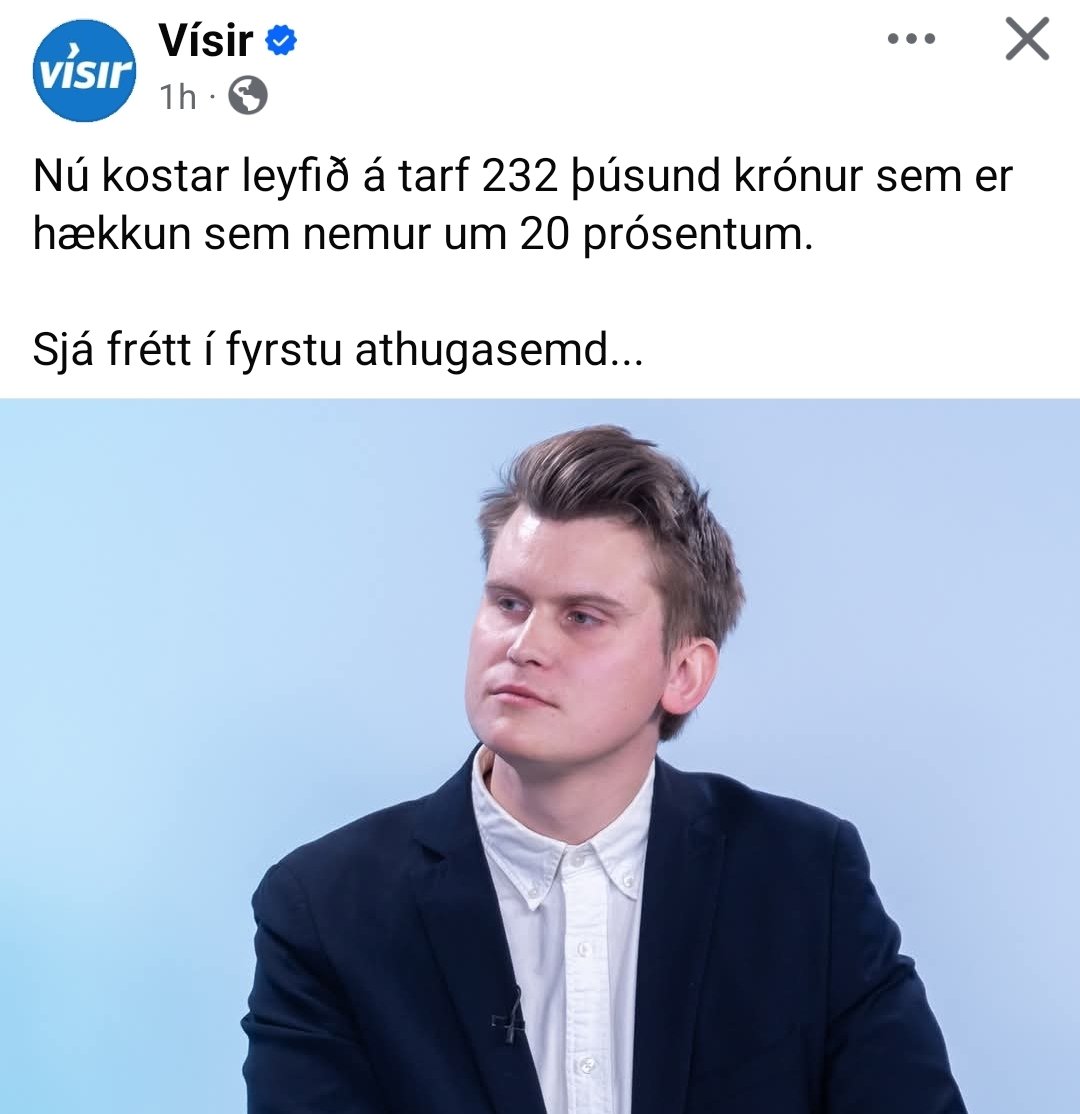 Er það sem sagt leyfi á þennan tarf?