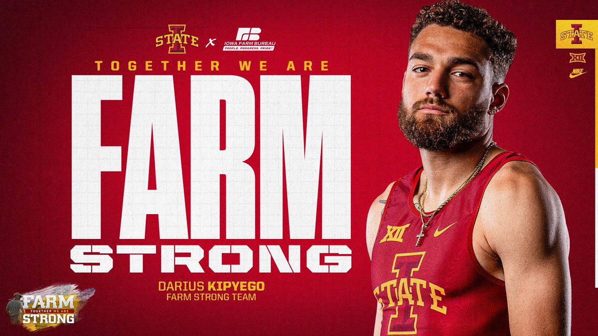 𝐇𝐚𝐫𝐝 𝐖𝐨𝐫𝐤. 𝐂𝐨𝐦𝐦𝐢𝐭𝐦𝐞𝐧𝐭. 𝐈𝐧𝐭𝐞𝐠𝐫𝐢𝐭𝐲.

Darius Kipyego is our 2024-25 Men's Track &amp; Field Farm Strong Squad representative.

<a href="/IowaFarmBureau/">Iowa Farm Bureau</a>