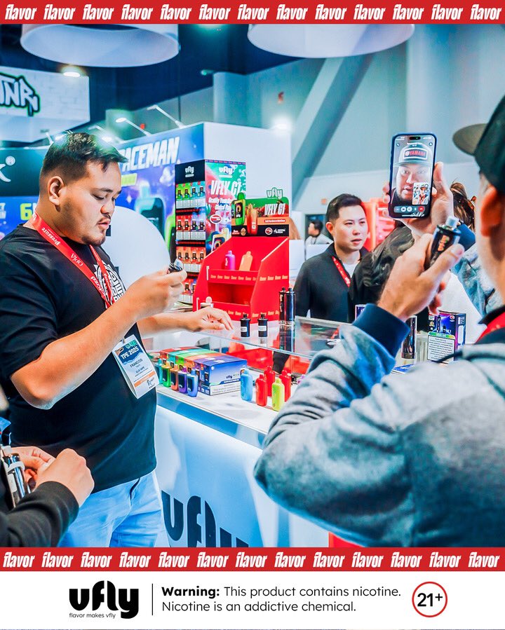 Vflyvape's tweet photo. ✨CHAMPS TRADE SHOWS✨
The exhibition is still on, come join us and explore the latest in vaping! 🌟🚀
Don’t miss out – see you there! 🙌
📌Hall Address: Las Vegas Convention Center, 3150 Paradise Rd, Las Vegas, NV 89109
❗You must be 21+
#vfly #vflyflavors https://t.co/lSbvOtJJoC
