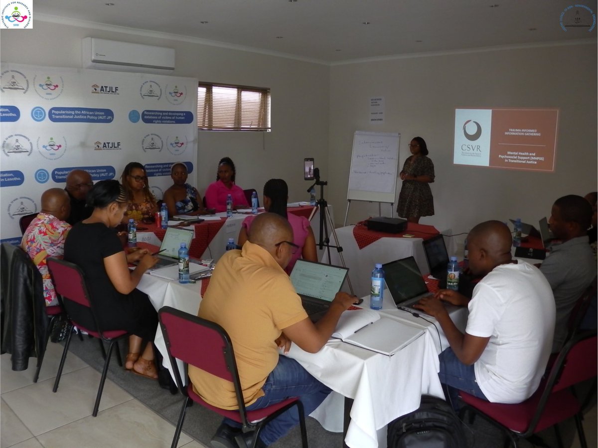 The Centre for the Study of Violence &amp; Reconciliation trained LCN &amp; SIRD on Trauma-Informed Information Gathering &amp; MHPSS in Transitional Justice. 

Thank you CSVR for your exceptional knowledge and guidance! #TransitionalJustice #MHPSS #Lesotho #HumanRight