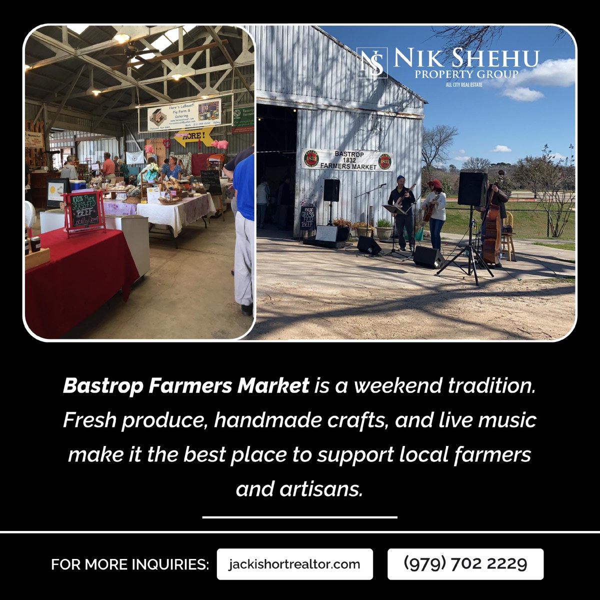 The Bastrop Farmers Market isn’t just about fresh produce and handmade crafts—it’s also a place where live music brings the community together! Every weekend, talented local musicians set the tone with everything from folk and country to blues and acoustic sets.

Imagine shopp...