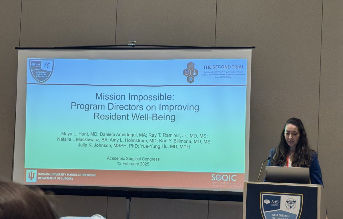 Great job Maya! <a href="/IU_Surgery/">Indiana Surgery -Indiana Univ School of Medicine</a> #ASC2025