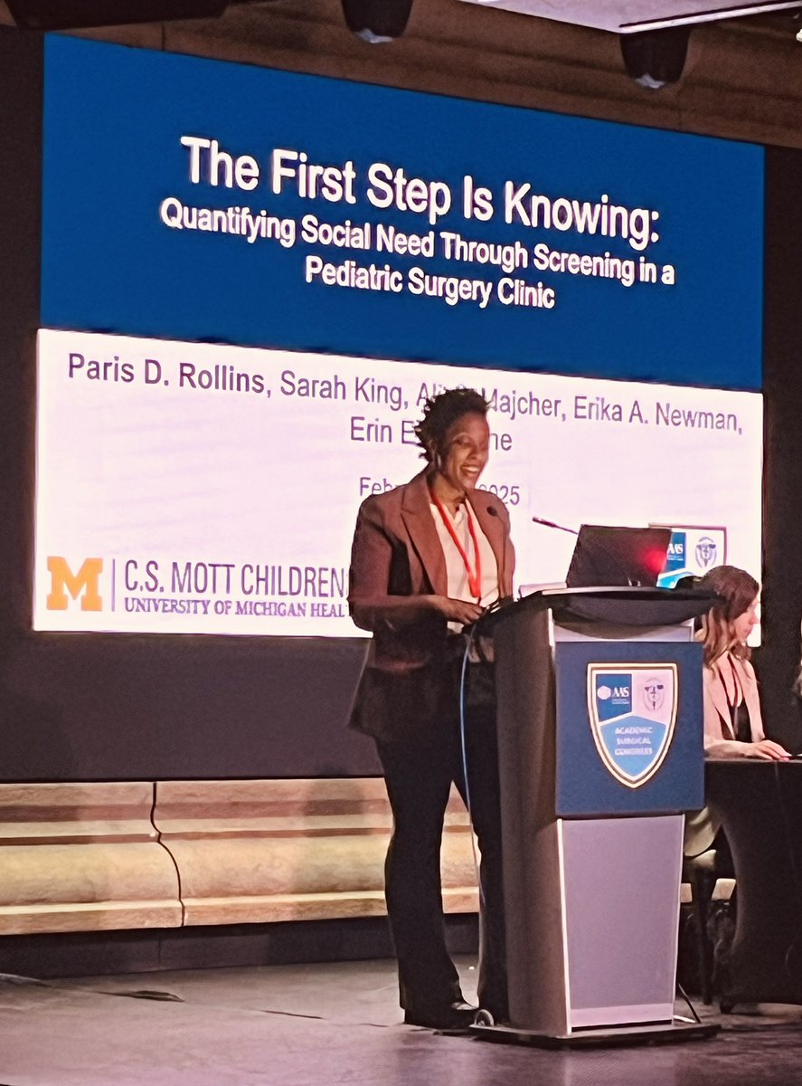 Sarah King (@sarahkingdoes) on Twitter photo Dr. Rollins presenting at #ASC2025 on her work with <a href="/perrone_erin/">Erin Perrone</a> and <a href="/erikaanewman/">Erika Adams Newman</a>, quantifying the true social needs of our patients! <a href="/drollinsp/">Paris D. Rollins, MD</a> 👏🏼👏🏼👏🏼
<a href="/UMPedsSurg/">UM Pediatric Surgery</a> <a href="/UMichSurgery/">Michigan Surgery</a> Dr. Rollins presenting at #ASC2025 on her work with <a href="/perrone_erin/">Erin Perrone</a> and <a href="/erikaanewman/">Erika Adams Newman</a>, quantifying the true social needs of our patients! <a href="/drollinsp/">Paris D. Rollins, MD</a> 👏🏼👏🏼👏🏼
<a href="/UMPedsSurg/">UM Pediatric Surgery</a> <a href="/UMichSurgery/">Michigan Surgery</a>