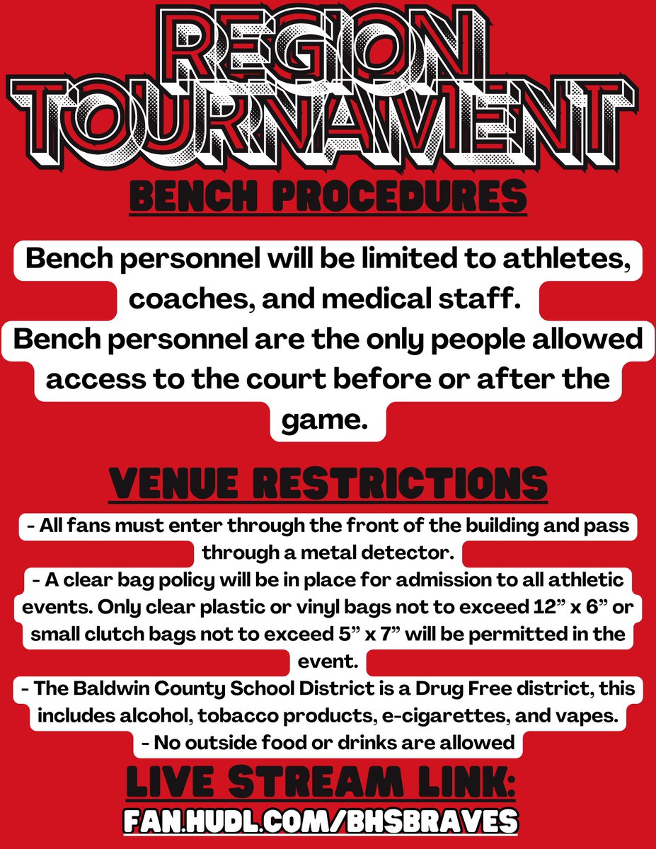 Baldwin County and Milledgeville we need you to show up and show out tonight and tomorrow as our Braves and Bravettes battle for the region championship. 

Baldwin High School Boys Basketball #BTB play Westside at 5:30.
Baldwin Bravettes play Howard at 7:00.