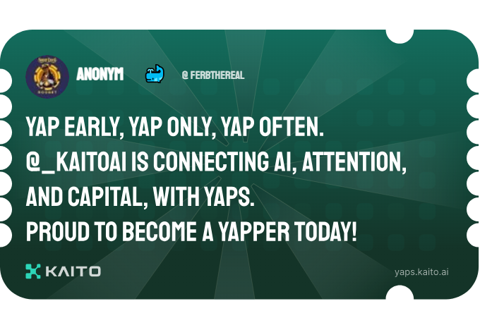 I WILL FOLLOW ALL YOU GUYS, WHO FOLLOW ME

Yap early, yap only, yap often.

@_kaitoai is connecting AI, attention and capital with Yaps.

Just claimed my social card and I'm accumulating Yap points in real-time.

Claim yours 👉 yaps.kaito.ai/referral/15457…