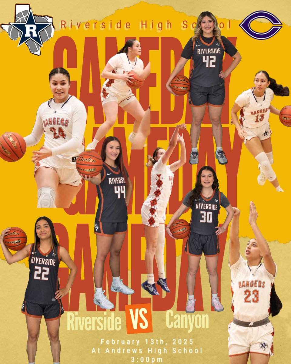 Coach Solis (@ssolis3) on Twitter photo Our <a href="/riversidebball1/">Lady Ranger Basketball</a> girls travel to Andrews today to battle the Canyon Eagles in Area Championship. Tip-off at 3pm. Go Rangers! <a href="/Fchavezeptimes/">Felix Chavez</a> <a href="/YISDAthletics1/">YISD Athletics</a> <a href="/Riverside_4ever/">Riverside_Rangers</a> <a href="/vlara_82/">Victor A. Lara</a> <a href="/Daniel_Chavez08/">Daniel Chavez</a> Our <a href="/riversidebball1/">Lady Ranger Basketball</a> girls travel to Andrews today to battle the Canyon Eagles in Area Championship. Tip-off at 3pm. Go Rangers! <a href="/Fchavezeptimes/">Felix Chavez</a> <a href="/YISDAthletics1/">YISD Athletics</a> <a href="/Riverside_4ever/">Riverside_Rangers</a> <a href="/vlara_82/">Victor A. Lara</a> <a href="/Daniel_Chavez08/">Daniel Chavez</a>