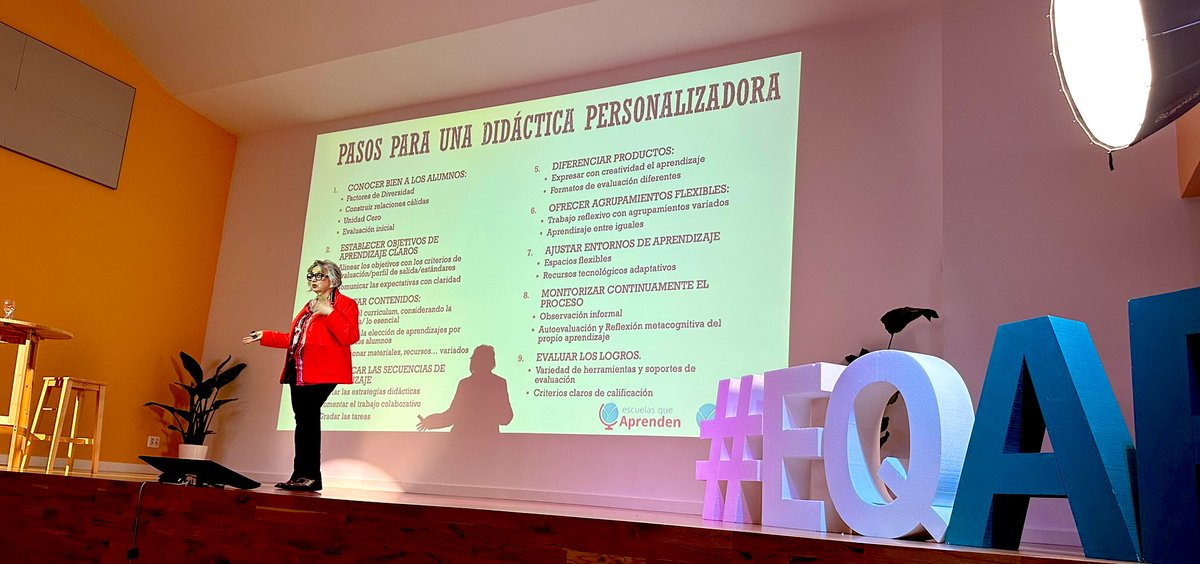9 pasos para avanzar en la didáctica personalizadora. Aquí estamos avanzando como equipo para hacer posible un camino irrenunciable para la escuela…
<a href="/carmenpellicer_/">Carmen Pellicer</a> <a href="/Red_EQAp/">Escuelas que Aprenden #EQAp</a> #JornadasEQAp