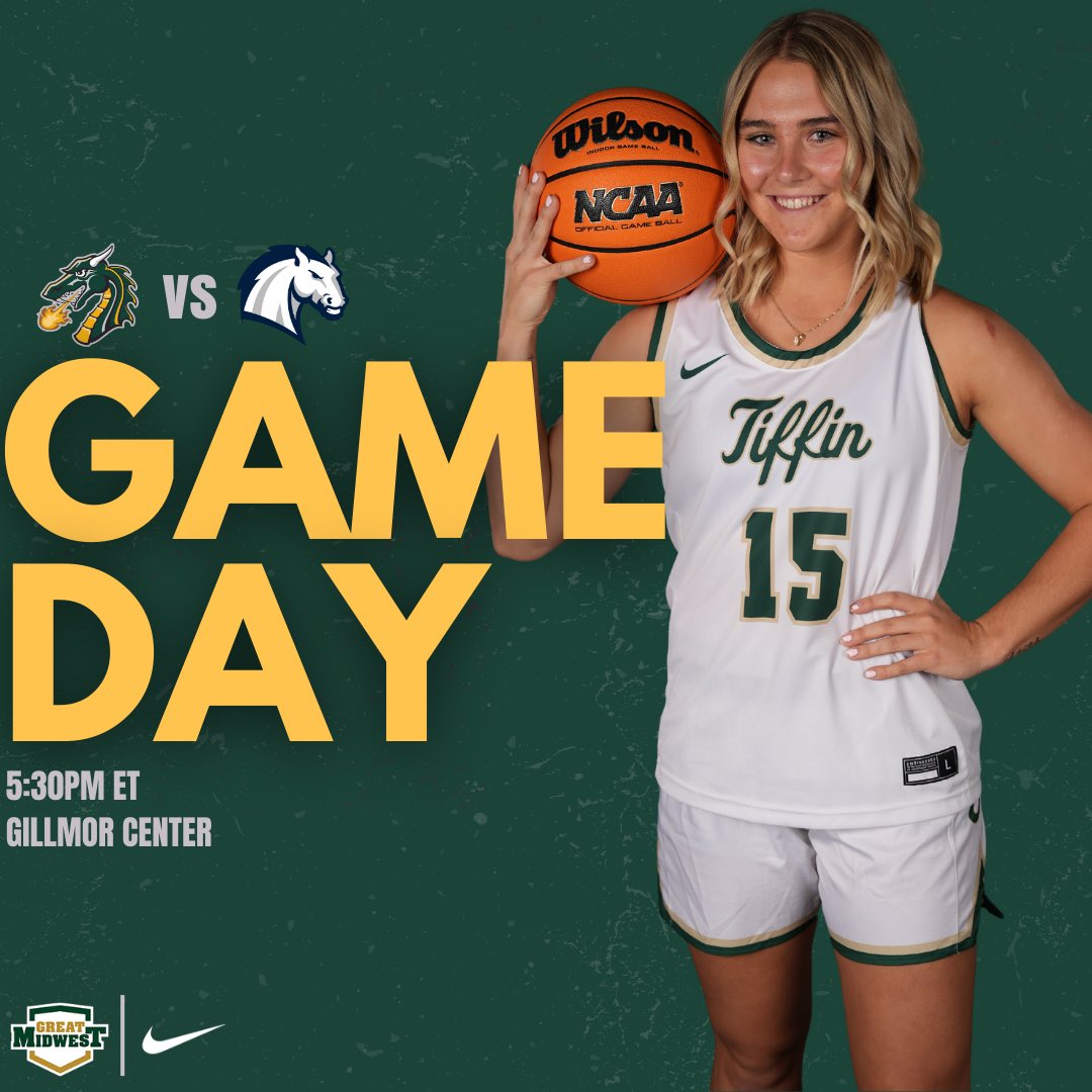 ITS GAMEDAY‼️

Back home tonight to take on Hillsdale College!

🆚 Hillsdale  
📍 Tiffin, OH
🏟️ Gillmor Center
🕖 5:30pm ET
📺 greatmidwestdigitalnetwork.com/tiffin/

#TUWBB #WEGRIND