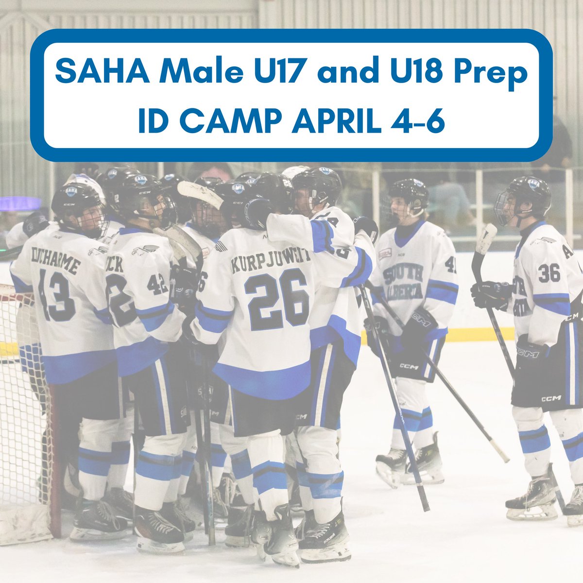 SAHockeyAcademy's tweet photo. We are still accepting applications for our Male U17 and U18 Prep ID Camp. Confirmation invitations will be sent out before the end of February. 

https://t.co/J7YkqCVLJj

#SAHA #CSSHL https://t.co/fmhE04wKqS