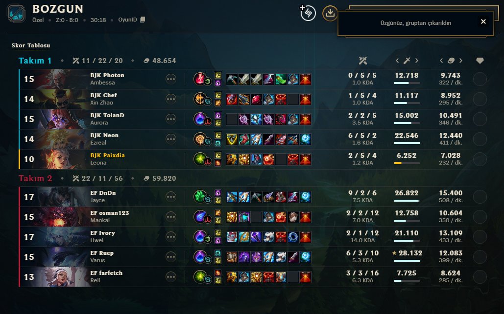 gg to my bros fightları çok kötü oynayıp kaybettik yarına focus