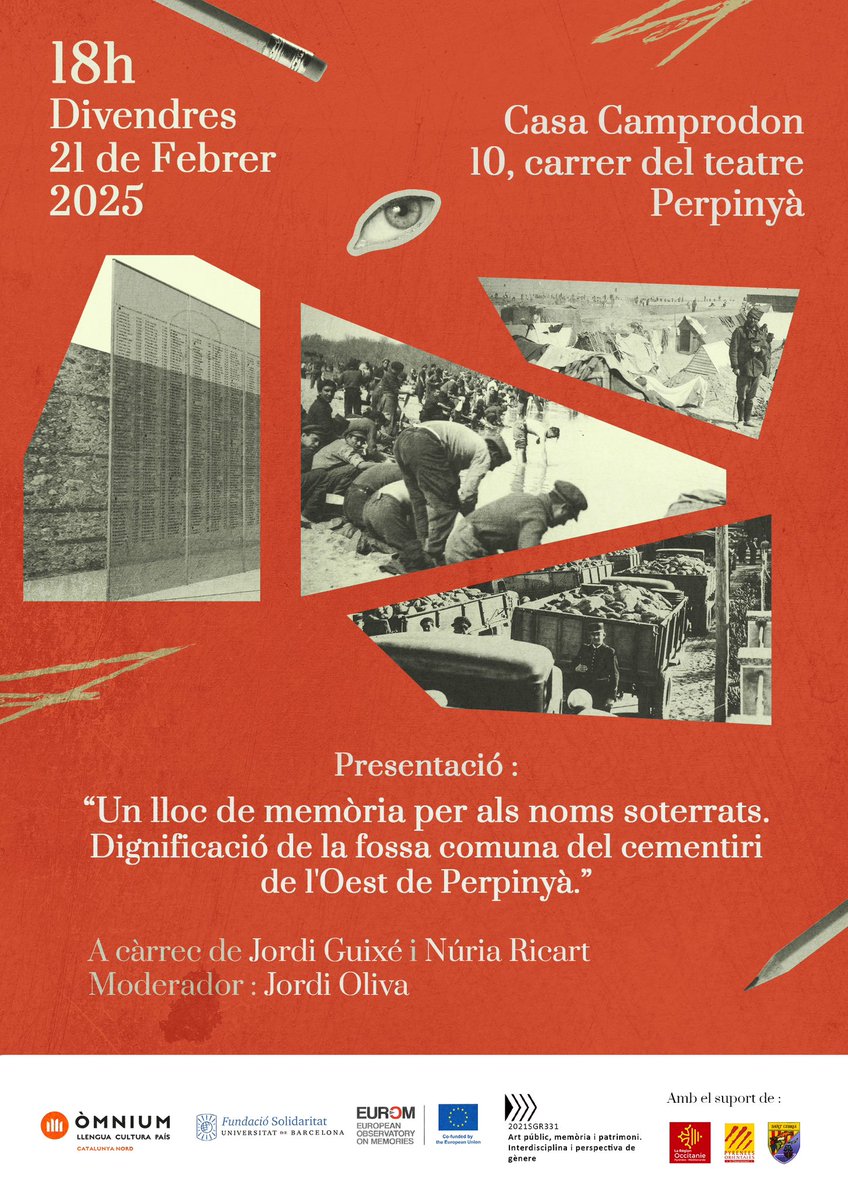 <a href="/LaRepCat/">La República</a> publicà, el 2022, el nom dels republicans enterrats al Cementiri de l’Oest de Perpinyà 1939-1942. Treball a tres mans junt a <a href="/nriudor/">Noemí Riudor</a> i <a href="/MartiPicas/">Martí Picas</a>. Enguany presentem projecte de dignificació d’espai d”enterrament amb <a href="/JordiGuixe/">Jordi Guixe</a> i Núria Ricart lrp.cat/reportatges/ar…
