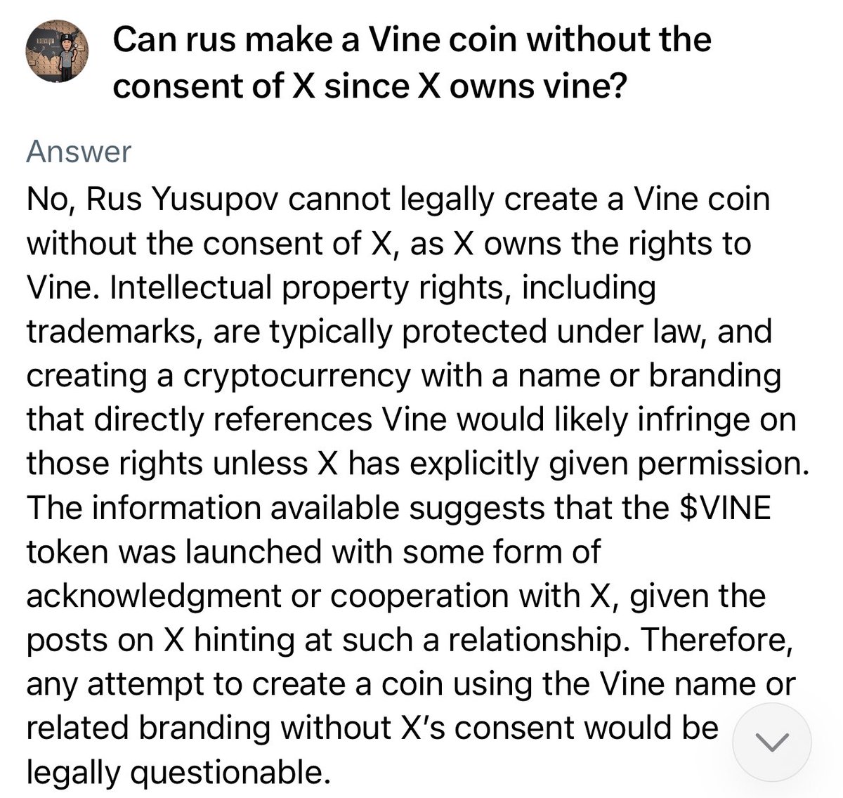 travchock's tweet photo. It’s a long way till 4/20. Here’s all you need to know and why I’m holding my $vine.

People will sell, but they’ll come back as the excitement builds.

@rus @elonmusk 

NFA https://t.co/SNtc0rY0e2
