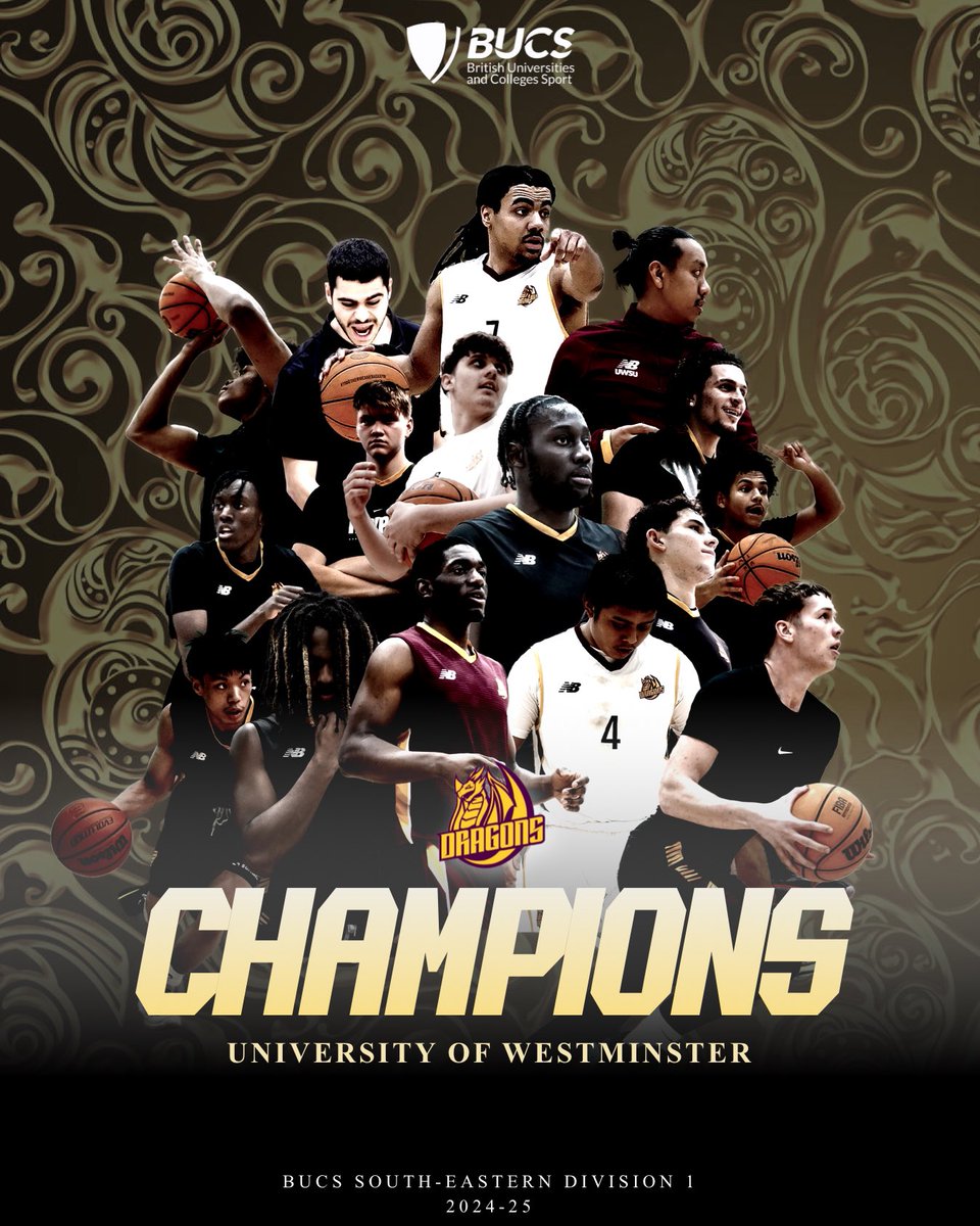 𝙱𝚄𝙲𝚂 𝙲𝙷𝙰𝙼𝙿𝙸𝙾𝙽𝚂 🏆🐲

2x <a href="/BUCSsport/">BUCS</a> League Championships in the past three years!

🔜 BUCS Premier Playoffs

#RoadToRedemption | #WestminsterBasketball