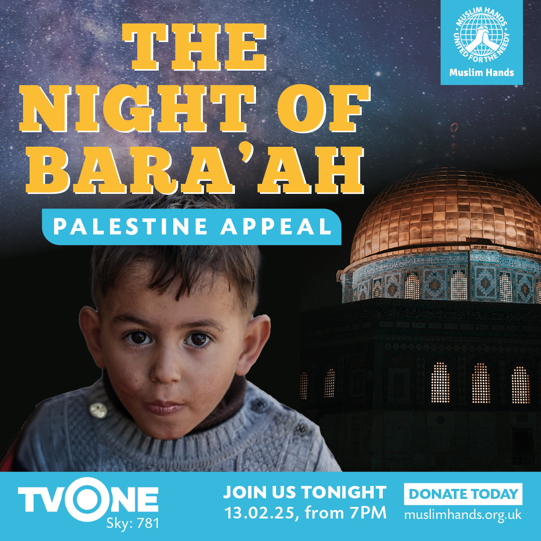 muslimhandsuk's tweet photo. Tune in tonight to TV One for a vital broadcast as we gather to support our brothers and sisters in Palestine.

As millions of vulnerable families struggle to rebuild their lives, they continue to face daily challenges such as hunger and displacement.

📺 Tune in: 7pm on TV One https://t.co/1DX50JdA1Y