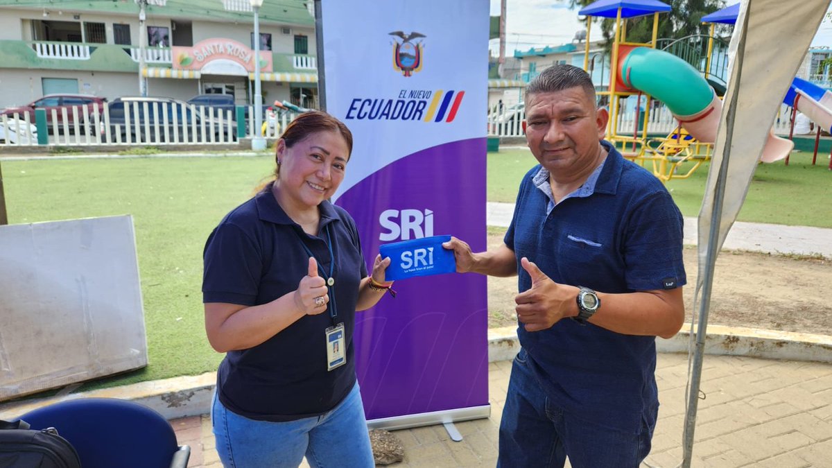 SRIoficialEc's tweet photo. #SRIZonal5

Con nuestras #BrigadasMóviles, contribuyentes de Valencia en la provincia de Los Ríos, Guaranda de la provincia de Bolívar y Santa Rosa de la provincia de Santa Elena se benefician de trámites sobre RUC, claves y consulta de impuestos.

#ElNuevoEcuador https://t.co/sngBrLUXdb