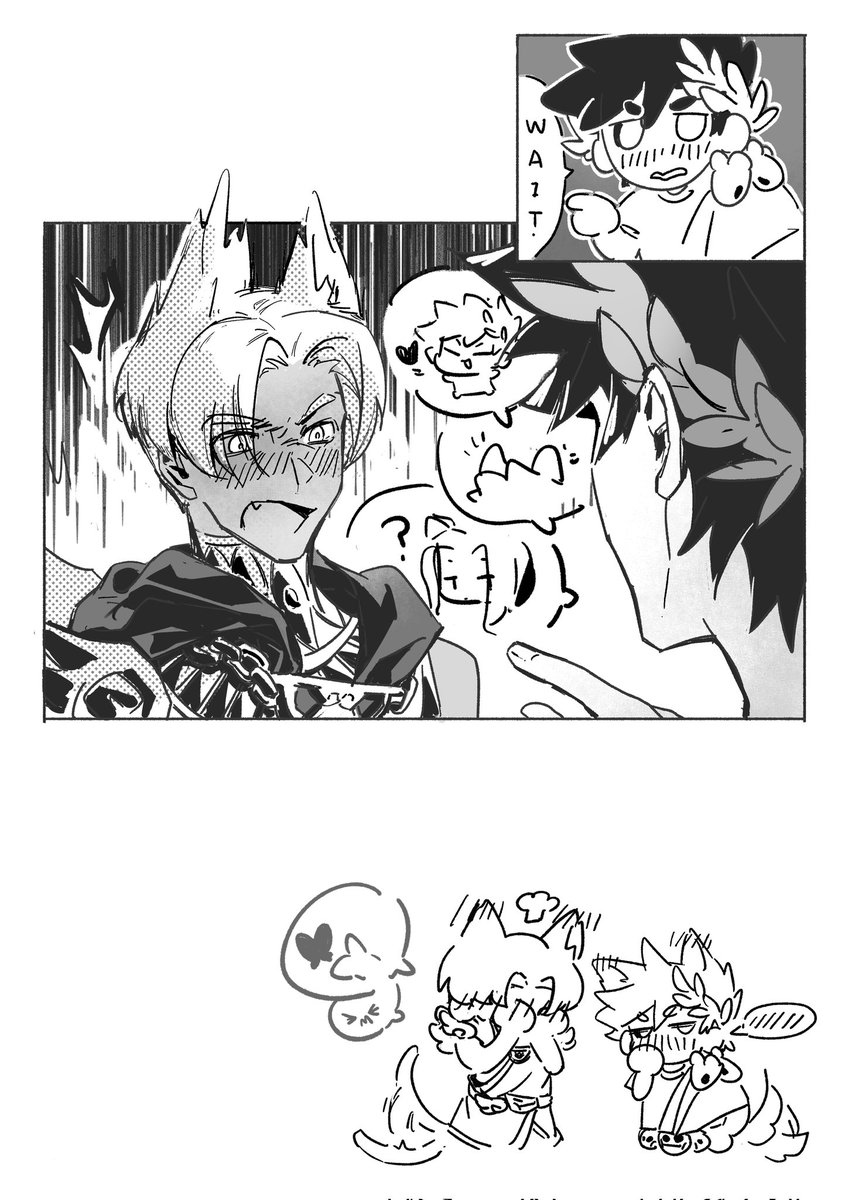 ❤️Happy Valentine's Day！❤️
“If someone has a crush on you, you will be able to see a pair of animal ears on that person’s head”（3/3）
#hades #thanzag