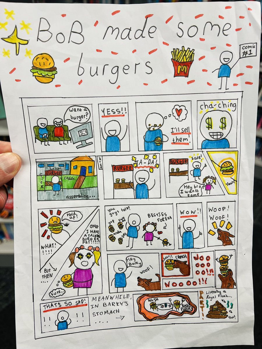 Students have been making their own comics in the #library!