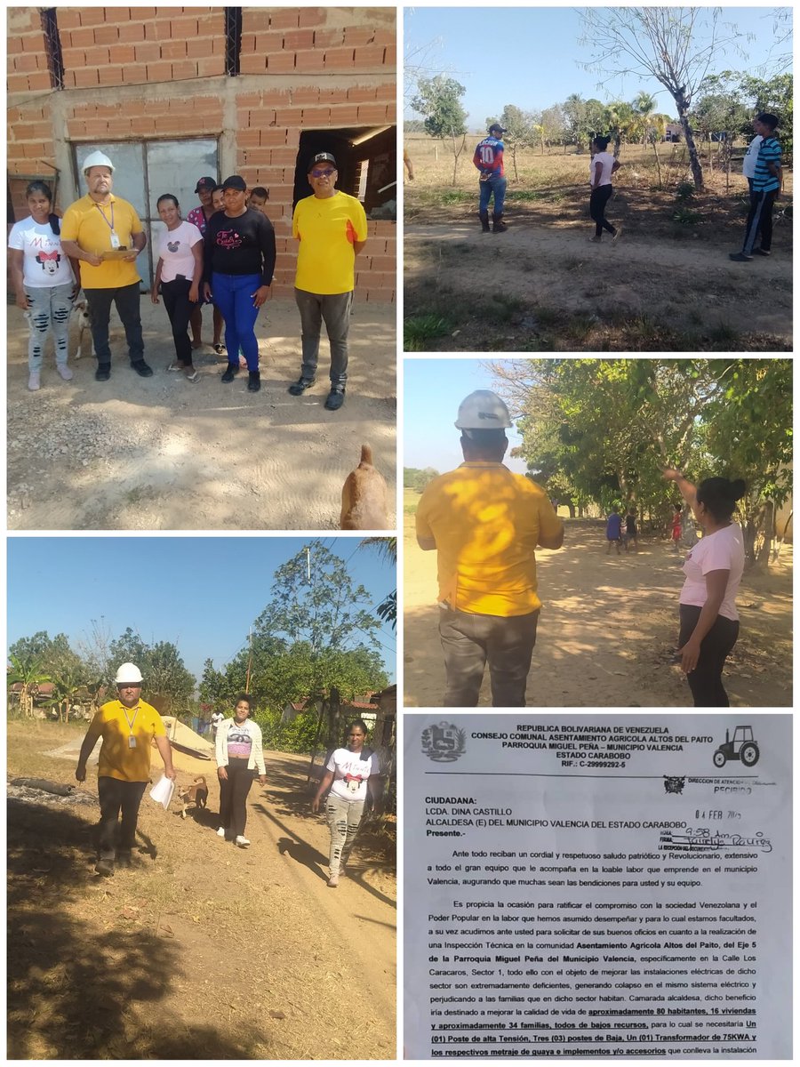 ComunaHugo's tweet photo. #13Feb Hoy se realizó inspección por la Alcaldía de Valencia, a la comunidad Altos del Paito, Sector 1, con la finalidad de mejorar el sistema eléctrico de dicho sector, gracias a las labores y enlaces realizados. Gracias a la Alcaldesa Dina Castillo. Seguimos avanzando 🚩🚩🚩 https://t.co/eIGDo8Hgtc