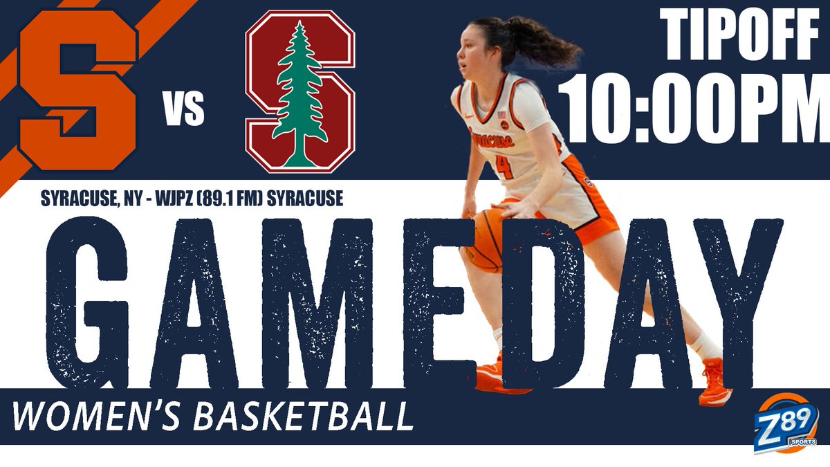 .<a href="/CuseWBB/">Syracuse Women's Basketball</a> looks for three in a row! 

🏀<a href="/CuseWBB/">Syracuse Women's Basketball</a> vs. <a href="/StanfordWBB/">Stanford WBB 🌲🏀</a> 
🎙️<a href="/GiffMD/">Max Gifford</a> &amp; <a href="/JLeonard1013/">Jordan Leonard</a> 
⏰10:00 (9:30 Orange Women's Warmup with <a href="/JaredValentin_/">Jared Valentin</a>)    
📍Maples Pavillion    
📻89.1 FM 
💻z89online.com